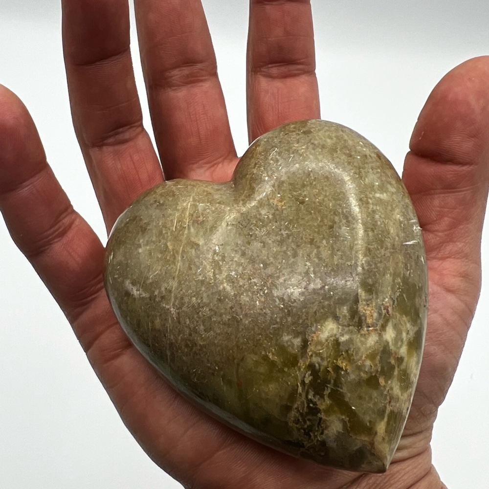Heart Shape Natural Carved In India Stone Paper Weight Beautiful Color Set Of 3